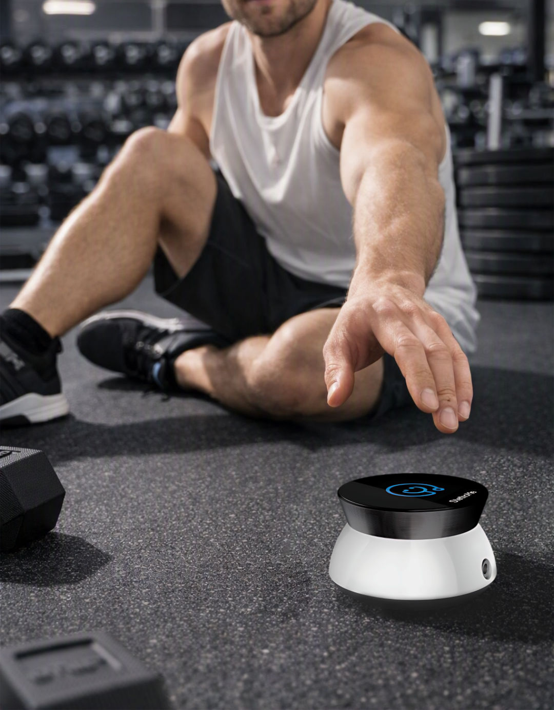 Person tracking their breathing as part of an active lifestyle